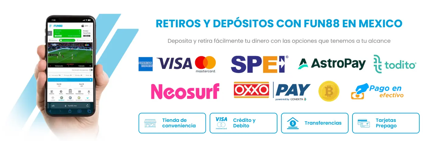 Retiros y Depositos Con Fun88 en Mexico